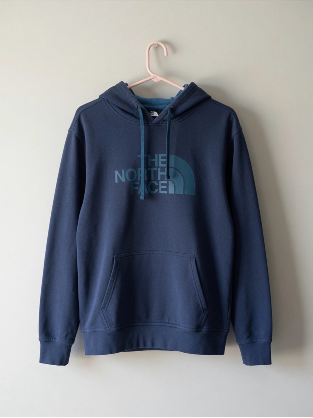 The North Face Logo Pullover Hoodie Navy Blue Men’s Large L